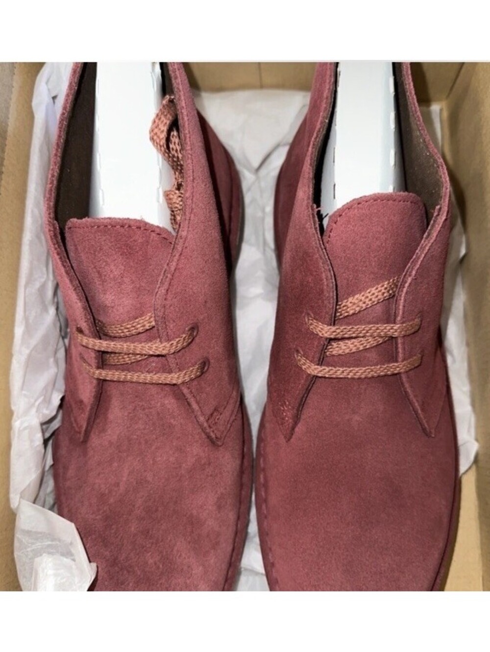 NIB Clarks Collection Bushacre Chukka Boots Mens 7 M Wine Suede Lace-Up Ankle